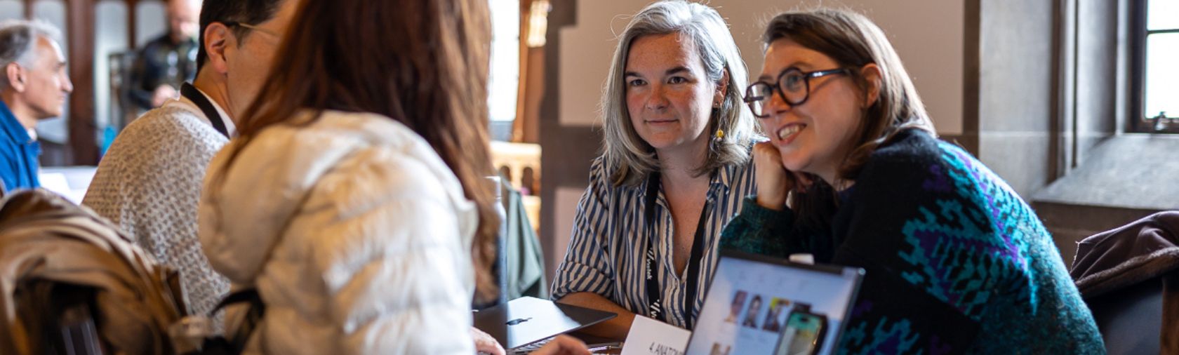 Pitch teams meeting with decision makers